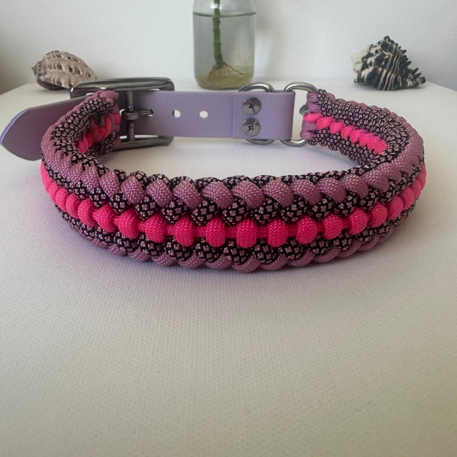 Pink Dreams - Handmade Paracord & BioThane® Collar