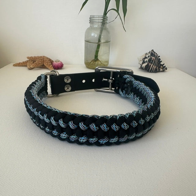 Night Wave - Handmade Paracord & BioThane® Collar