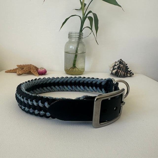 Night Wave - Handmade Paracord & BioThane® Collar