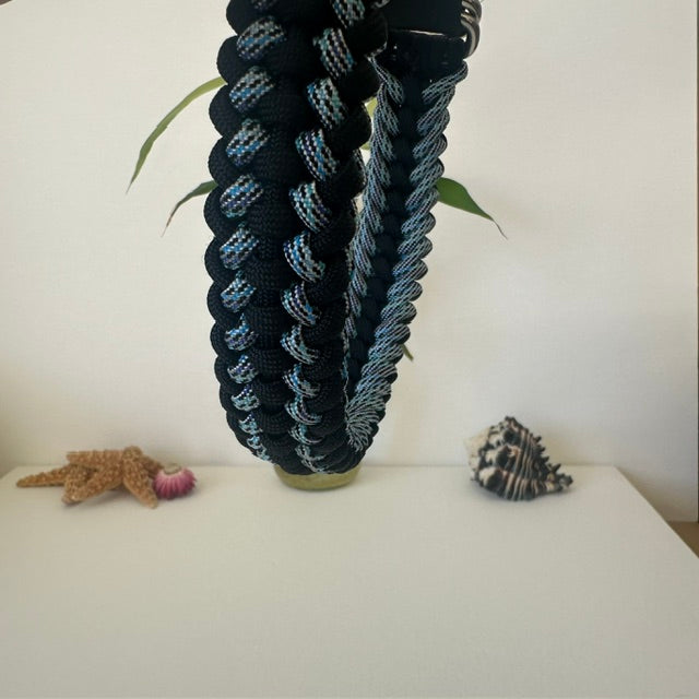 Night Wave - Handmade Paracord & BioThane® Collar