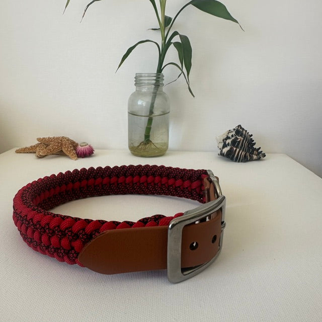 Blood Moon - Handmade Paracord & BioThane® Collar