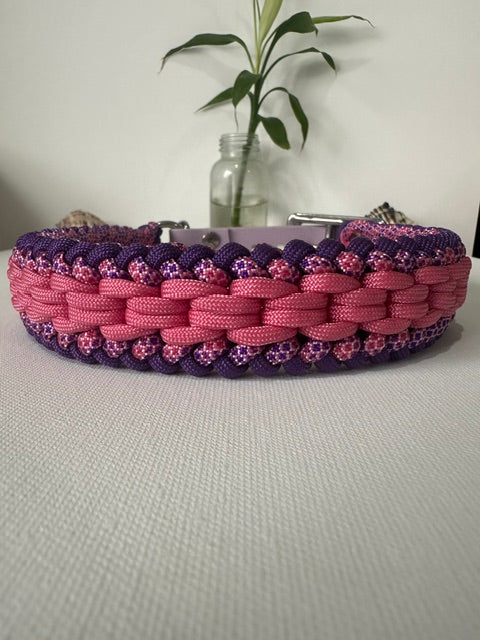 Amethyst Bloom - Handmade Paracord & BioThane® Collar