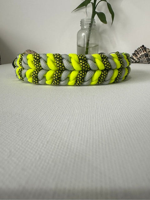 Neon Sign - Handmade Paracord & BioThane® Collar (Small)