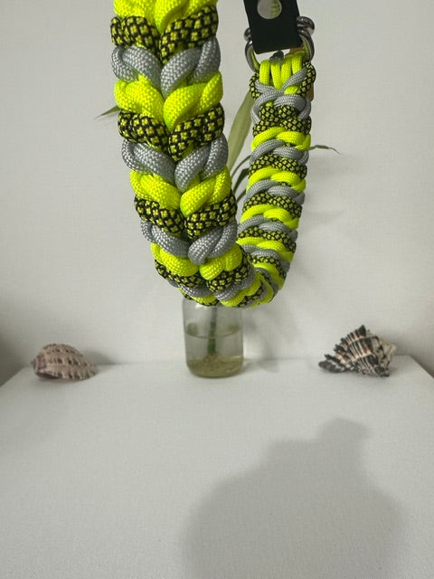 Neon Sign - Handmade Paracord & BioThane® Collar (Small)