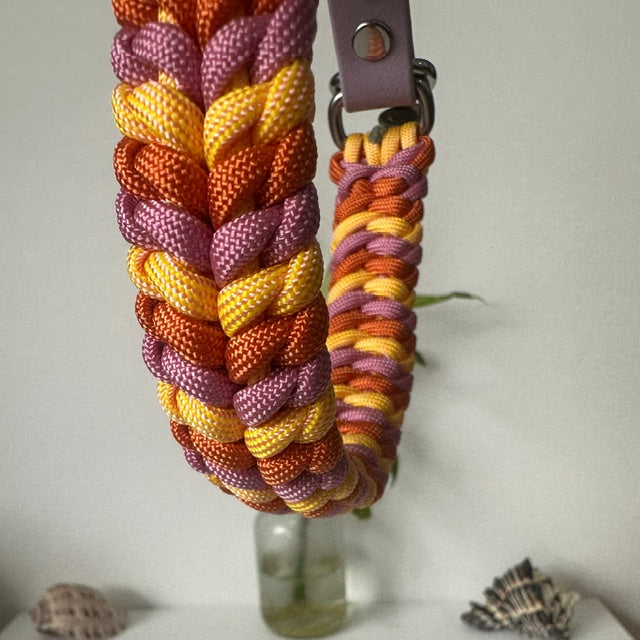 Sunrise - Handmade Paracord & BioThane® Collar (Small)
