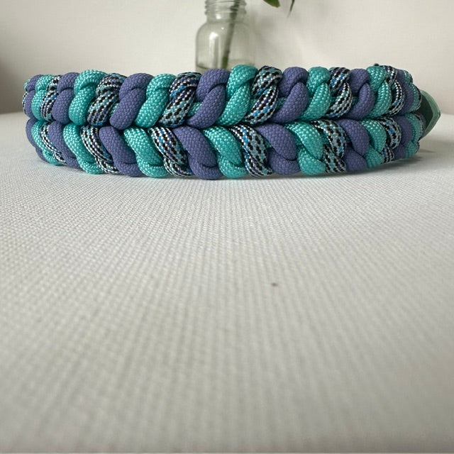 Blue Whale - Handmade Paracord & BioThane® Collar (Small)