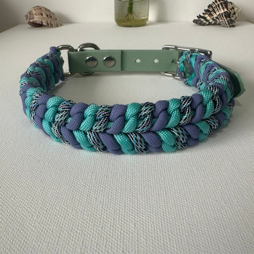 Blue Whale - Handmade Paracord & BioThane® Collar (Small)