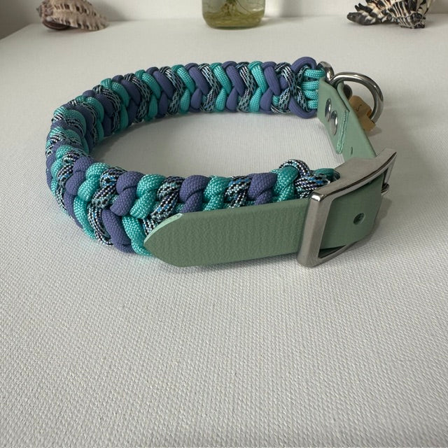 Blue Whale - Handmade Paracord & BioThane® Collar (Small)