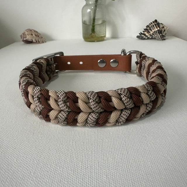 Truffle - Handmade Paracord & BioThane® Collar (Small)