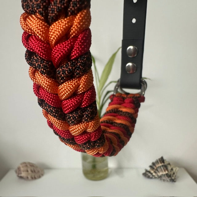 Red Land - Handmade Paracord & BioThane® Collar (Small)