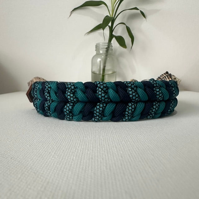 Neptune - Handmade Paracord & BioThane® Collar (Small)