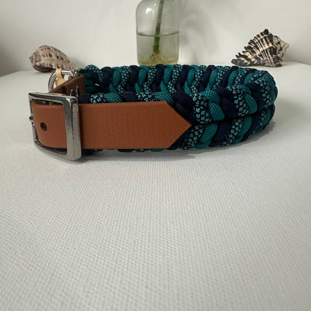 Neptune - Handmade Paracord & BioThane® Collar (Small)