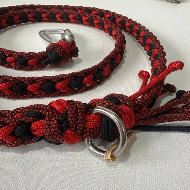 Dragon Fire - Handmade Paracord Dog Leashes - Strong, Lightweight & Stylish