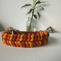 Autumn Leaves - Handmade Paracord & BioThane® Collar (Small)